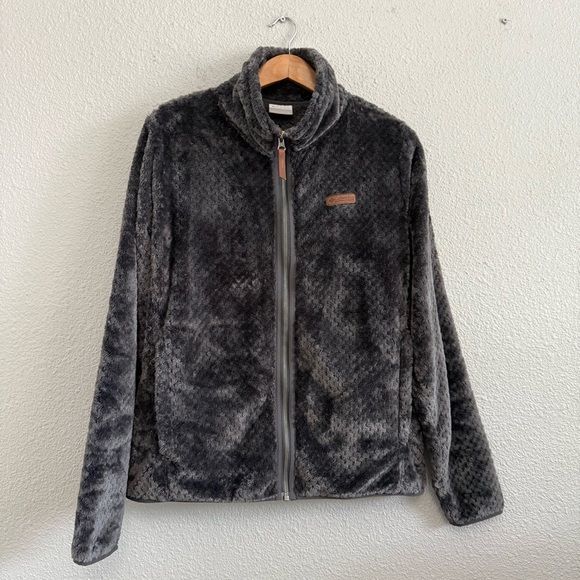 Columbia Women's Fire Side II Sherpa Full Zip Fleece - Gray Size XL - Picture 1 of 6